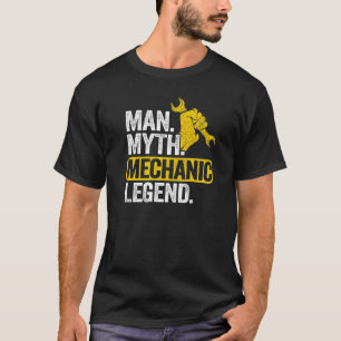 Camiseta Hombre Mente Mitos Leyenda Mecánica Hombre Garage 