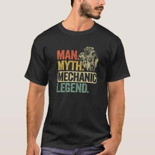 Camiseta Hombre Mente Mitos Leyenda Mecánica Hombre Garage