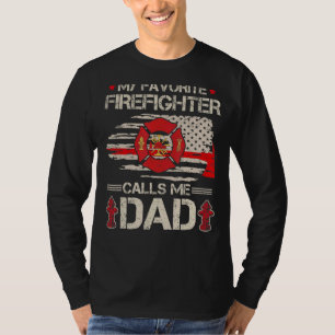 Camiseta Hombre, mi bombero favorito me llama a papá bomber