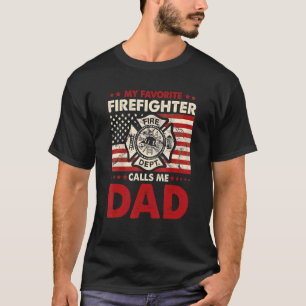 Camiseta Hombre, mi bombero favorito me llama a papá bomber