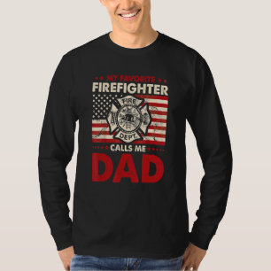 Camiseta Hombre, mi bombero favorito me llama a papá bomber