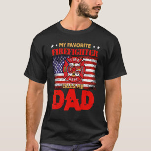 Camiseta Hombre, mi bombero favorito me llama a papá bomber