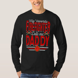Camiseta Hombre, mi bombero favorito me llama papá Firefi