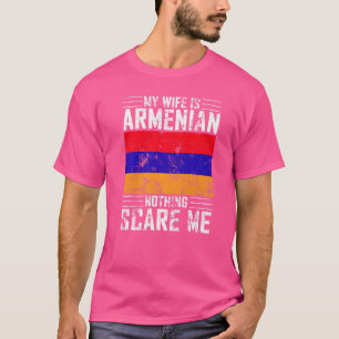 Camiseta Hombre Mi Esposa Es Armenia Nada Me Asusta Armenia