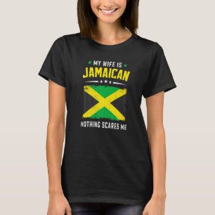Camiseta Hombre Mi Esposa Es Jamaicana Nada Me Asusta Jama