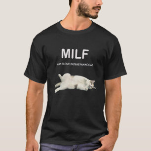Camiseta Hombre MILF amo a Fatfatpankocat Dueño de gato Ma