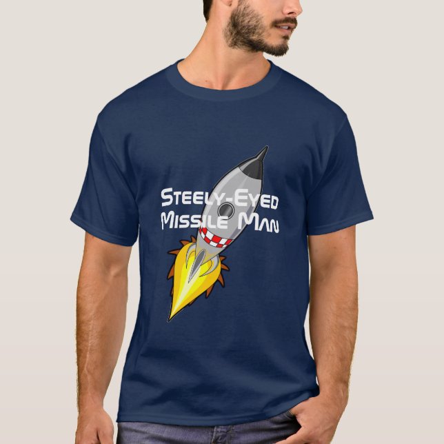 Camiseta Hombre misil de ojos firmes (Anverso)