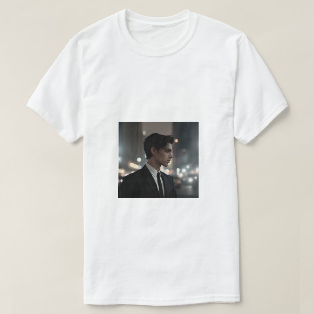 Camiseta Hombre misterioso en traje de noche - Urbano cinem (Diseño del anverso)