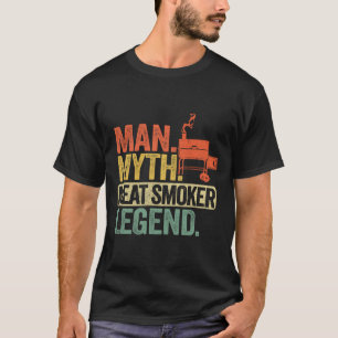 Camiseta Hombre Mito Carne Ahumador Leyenda Papá Grillfathe
