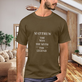 Camiseta hombre mito leyenda nombre marrón
