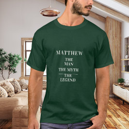 Camiseta Hombre mito leyenda nombre verde