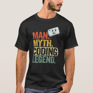 Camiseta Hombre Mitos Coding Leyenda Coder Dad Geek Compute