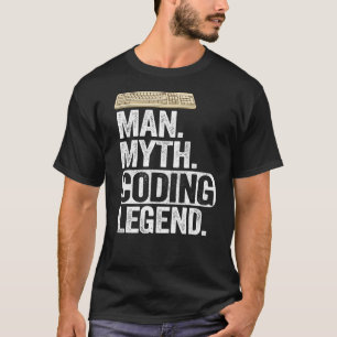 Camiseta Hombre Mitos Coding Leyenda Coder Dad Geek Compute