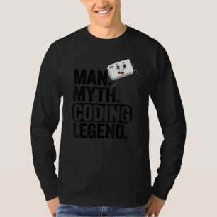 Camiseta Hombre Mitos Coding Leyenda Coder Dad Geek Compute