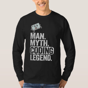 Camiseta Hombre Mitos Coding Leyenda Coder Dad Geek Compute