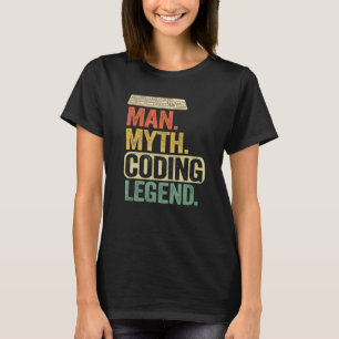 Camiseta Hombre Mitos Coding Leyenda Coder Dad Geek Compute