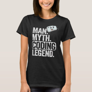 Camiseta Hombre Mitos Coding Leyenda Coder Dad Geek Compute