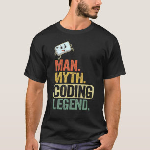 Camiseta Hombre Mitos Coding Leyenda Coder Dad Geek Compute
