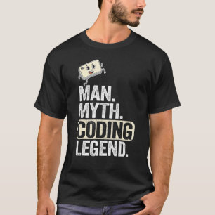 Camiseta Hombre Mitos Coding Leyenda Coder Dad Geek Compute