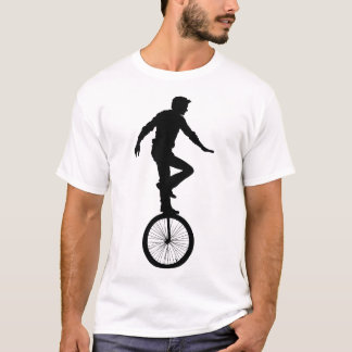 Camiseta Hombre montando monociclo
