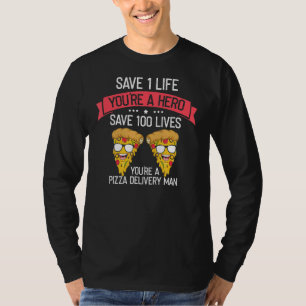 Camiseta Hombre/mujer entrega pizza hombre salva vidas Héro