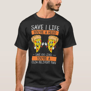 Camiseta Hombre/mujer entrega pizza hombre salva vidas Héro