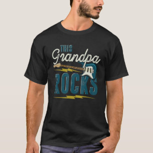 Camiseta Hombre Músico Bajista Guitarrista Retirado Abuelo 