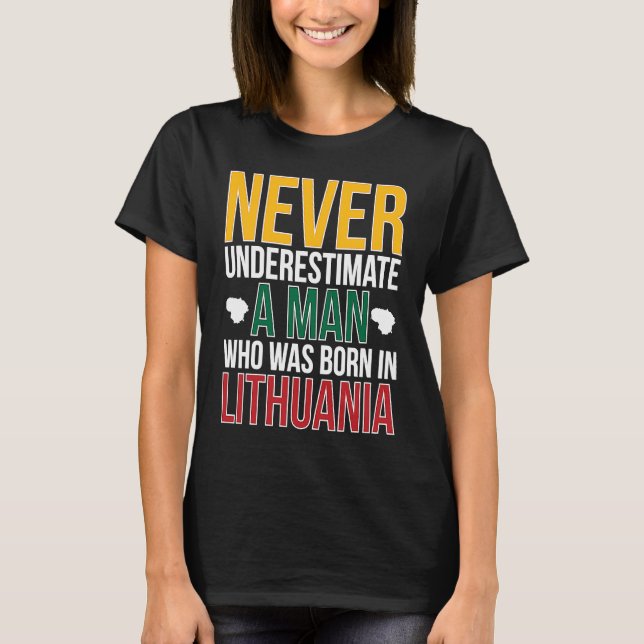 Camiseta Hombre Nacido En Lituania Bandera Lituana R (Anverso)