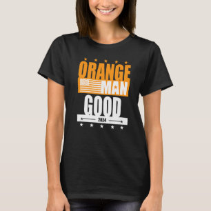 Camiseta Hombre naranja Buen Meme Patriótico Estadounidense