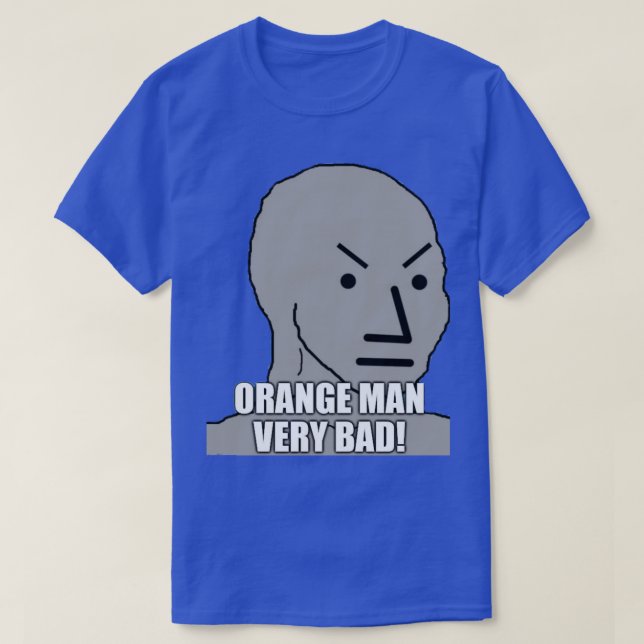 Camiseta Hombre naranja malo (Diseño del anverso)