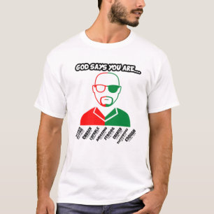Camiseta Hombre negro papá Dios dice al tío hermano hijo pa