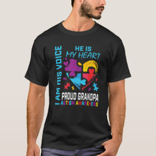 Camiseta Hombre Orgulloso Abuelo Autismo Conciencia Abuelo