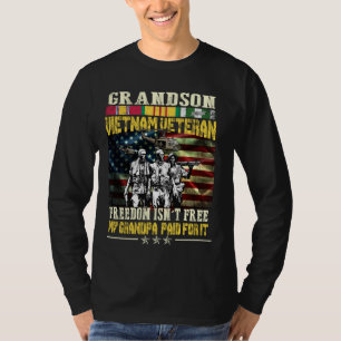 Camiseta Hombre Orgulloso Abuelo De Veteranos De Vietnam -