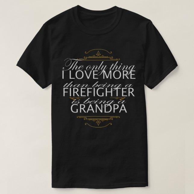 Camiseta Hombre orgulloso bombero alucinante regalo de abue (Diseño del anverso)