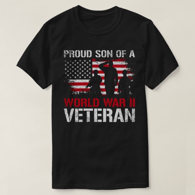 Camiseta Hombre Orgulloso Hijo De Veterano De La Segunda Gu (Diseño del anverso)