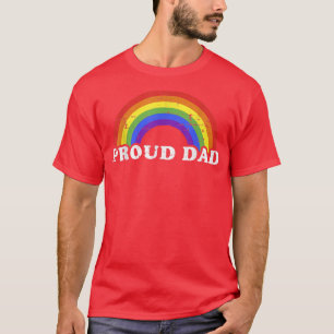 Camiseta Hombre Orgulloso padre de hijo o hija gay o lesbia