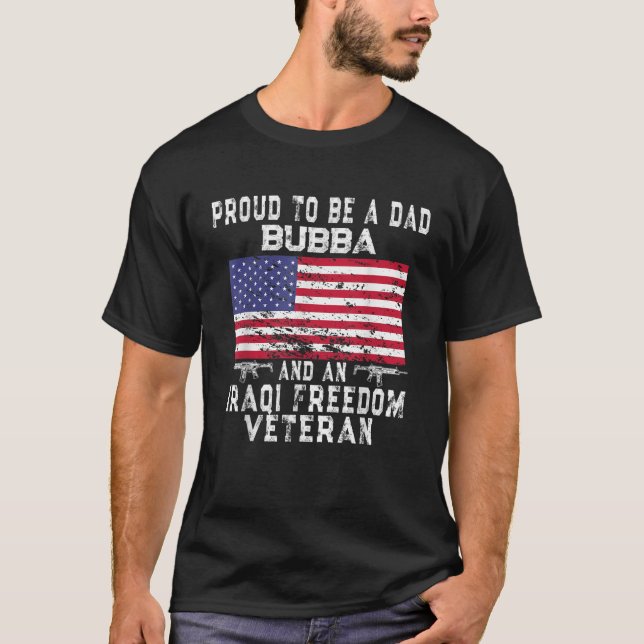 Camiseta Hombre Orgulloso Papá Bubba Veterano Retro U (Anverso)
