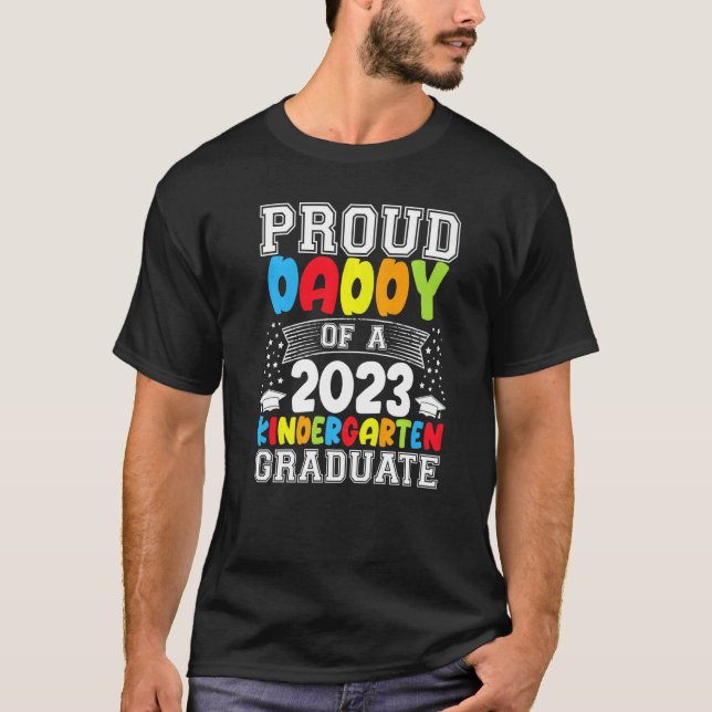 Camiseta Hombre Orgulloso Papi De Un Graduado De Kindergart (Anverso)