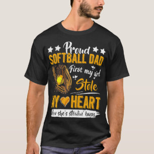 Camiseta Hombre Orgulloso Softball Dad Cut Softball Dad