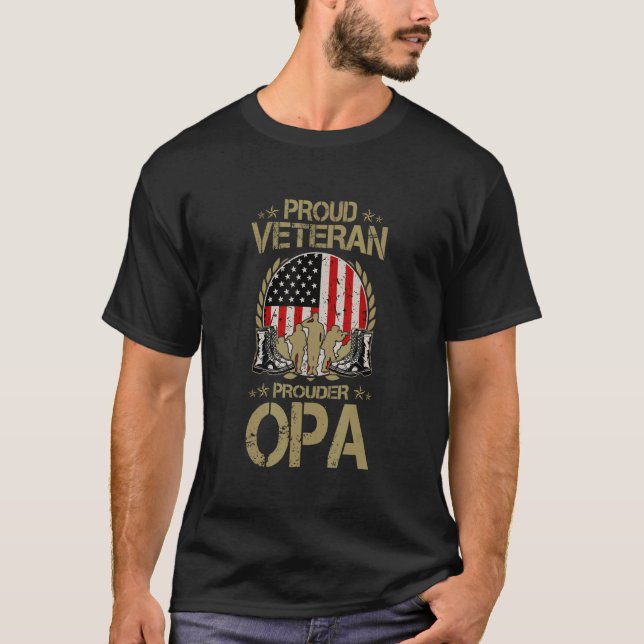 Camiseta Hombre Orgulloso Veterano Orgullo Opa Veterano De  (Anverso)