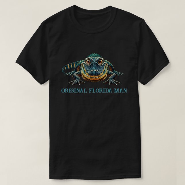 Camiseta Hombre original de Florida con lagarto (Diseño del anverso)