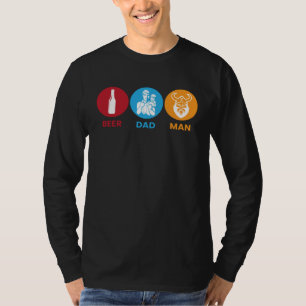 Camiseta Hombre padre de cerveza yo portador de barba padre