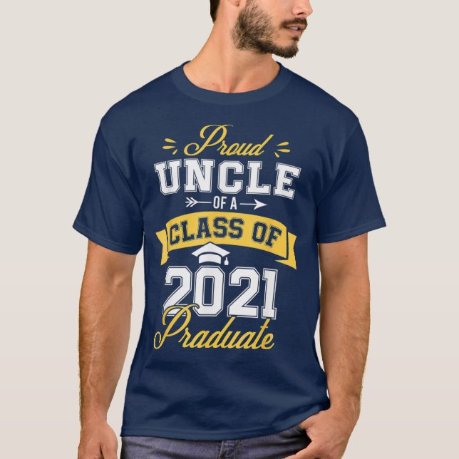 Camiseta Hombre Padre De Graduado Orgulloso Tío De Una Clas (Anverso)