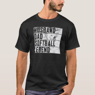 Camiseta Hombre Padre Día Esposo Papá Leyenda Softball Soft
