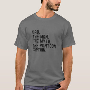 Camiseta Hombre Padre Hombre Mito Pontoon Capitán Pontoonin