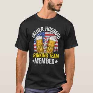 Camiseta Hombre Padre Marido Equipo De Bebida De Eeuu Miemb