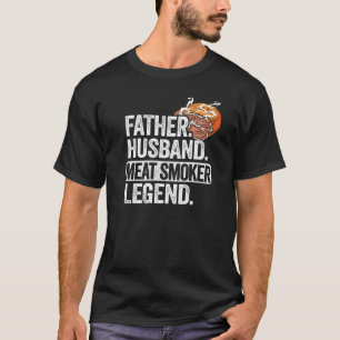 Camiseta Hombre Padre Marido Humo Leyenda Fumador Brisket D