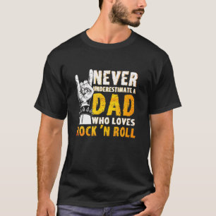 Camiseta Hombre Padre Que Ama El Rock 'N Roll Rock N Roll G