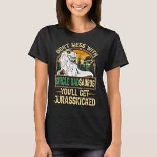 Camiseta Hombre padre soltero Rex Saurus Día del Padre Vint
