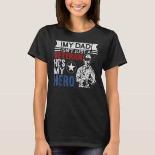 Camiseta Hombre, padre veterano, es mi héroe orgulloso venc